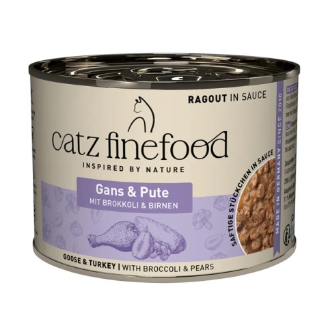 Catz Finefood Ragout N.603 Gęś i indyk - karma dla kota w sosie 190g