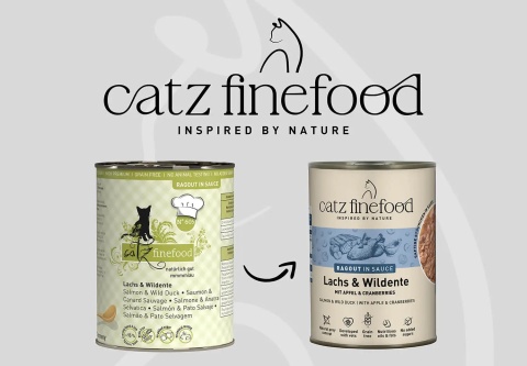 Catz Finefood Ragout N.605 Łosoś i dzika kaczka - karma dla kota w sosie 380g