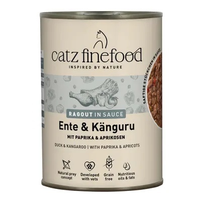 Catz Finefood Ragout N.607 Kaczka i kangur - karma dla kota w sosie 380g