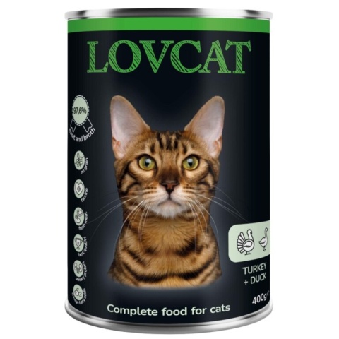 Coyote LOVCAT Best Turkey & Duck puszka dla kotów 400g