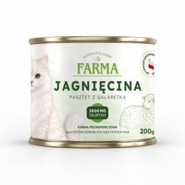 FARMA Jagnięcina - karma mokra dla kota monobiałkowa 200g