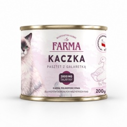 FARMA Kaczka - karma mokra dla kota monobiałkowa 200g