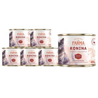 FARMA Konina zestaw 6x200g - karma mokra dla kota monobiałkowa