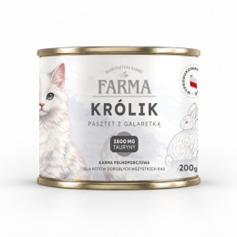 FARMA Królik - karma mokra dla kota monobiałkowa 200g