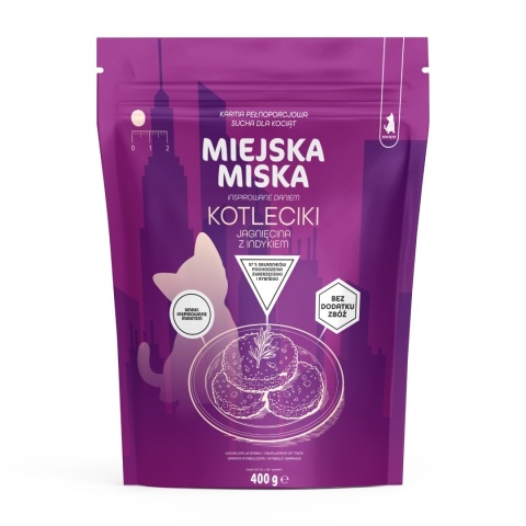 Gaczoo Miejska Miska Kotleciki Style jagnięcina z indykiem dla kociąt 400g