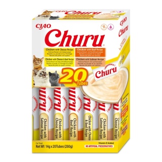 INABA Cat Churu Varieties Chicken Mix - kremowe przysmaki dla kotów mix z kurczakiem 20x14g