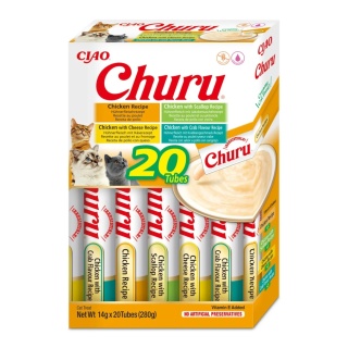 INABA Cat Churu Varieties Chicken - kremowe przysmaki dla kotów z kurczakiem 20x14g