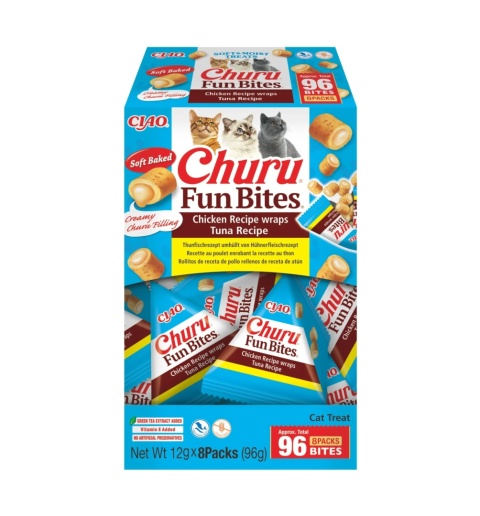 INABA Cat Fun Bites CHICKEN & TUNA 8x12g - przysmaki dla kota 96g