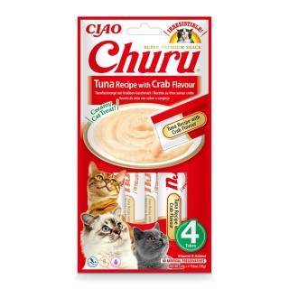 INABA Churu Tuna with Crab - tuńczyk z krabem - przysmaki dla kotów 4x14g