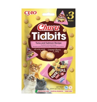 Inaba Churu TIDBITS TUNA SALMON 3x12g - przysmak dla kota z tuńczykiem i łososiem