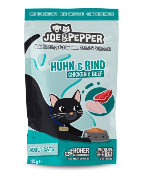 Joe & Pepper Huhn Rind kurczak i wołowina - mokra karma dla kota 125g