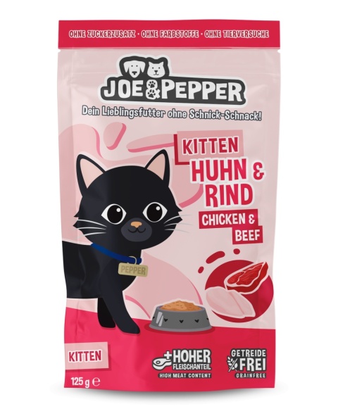 Joe & Pepper Kitten Huhn Rind kurczak wołowina - mokra karma dla kociąt 125g