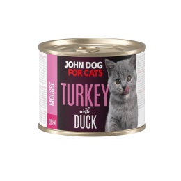 John Dog for Cats Kitten mus indyk i kaczka - karma mokra dla kociąt 200g