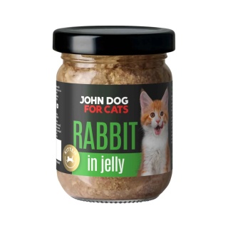 John Dog for Cats królik w galaretce Kitten dla kociąt 100g