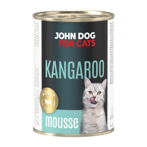 John Dog for Cats mus kangur Kangaroo - karma mokra dla kota 400g