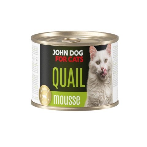 John Dog for Cats mus przepiórka - karma mokra dla kota 200g