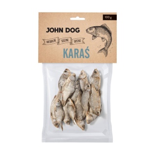 John Dog suszony karaś - naturalny suszony chrupiący gryzak 100g