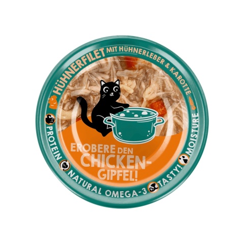 Lucky Lou Extrafood kurczak i wątróbka z kurczaka w bulionie puszka 70g
