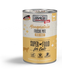 MAC's MONO Super Food świeży indyk karma mokra dla kotów 400g