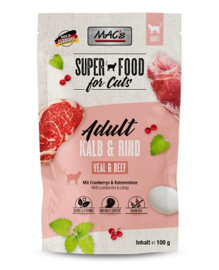 Mac's Cat Superfood cielęcina i wołowina saszetka 100g
