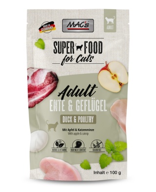 Mac's Cat Superfood kaczka i drób saszetka 100g