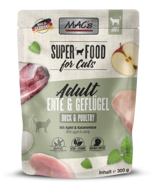 Mac's Cat Superfood kaczka i drób saszetka 300g