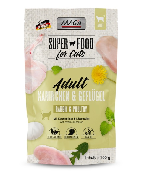 Mac's Cat Superfood królik i drób saszetka 100g