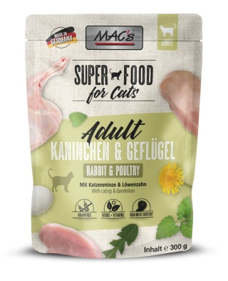 Mac's Cat Superfood królik i drób saszetka 300g