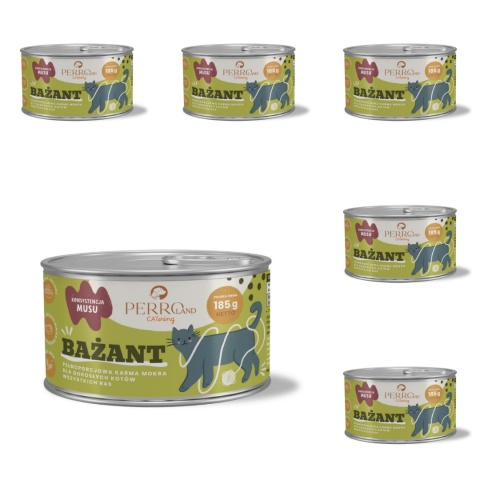 PERROland CATering Bażant zestaw 6x185g - karma mokra dla kota