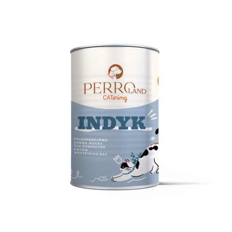 PERROland CATering Indyk - karma mokra dla kota mus 400g