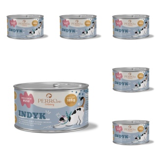 PERROland CATering Indyk zestaw 6x185g - karma mokra dla kota