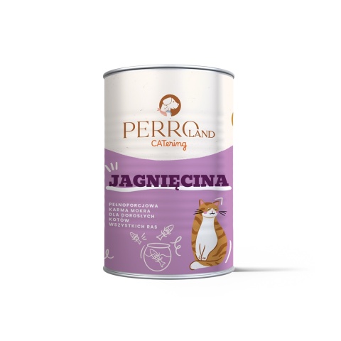 PERROland CATering Jagnięcina - karma mokra dla kota mus 400g