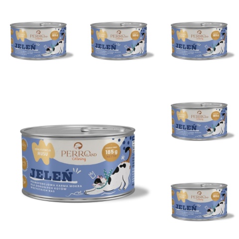 PERROland CATering Jeleń zestaw 6x185g - karma mokra dla kota