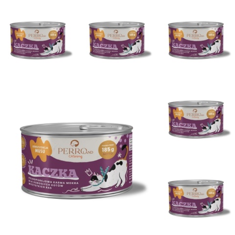PERROland CATering Kaczka zestaw 6x185g - karma mokra dla kota