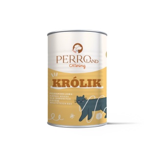 PERROland CATering Królik - karma mokra dla kota mus 400g
