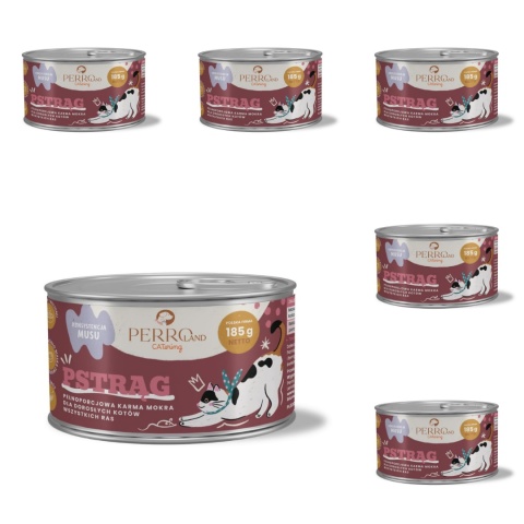 PERROland CATering Pstrąg zestaw 6x185g - karma mokra dla kota