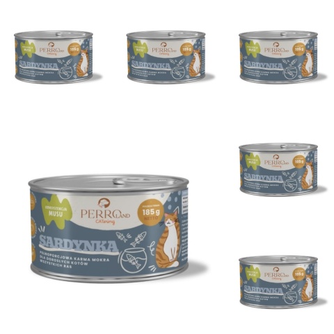 PERROland CATering Sardynka zestaw 6x185g - karma mokra dla kota