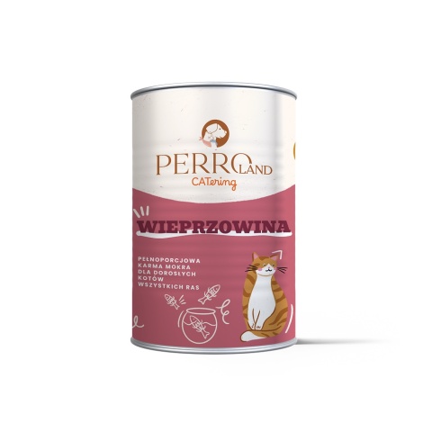PERROland CATering Wieprzowina - karma mokra dla kota mus 400g