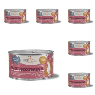 PERROland CATering Wieprzowina zestaw 6x185g - karma mokra dla kota