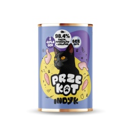 PRZEKOT indyk - mokra karma dla kota monobiałkowa 400g