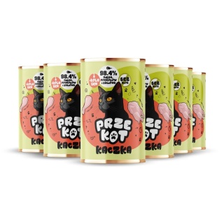 PRZEKOT zestaw 6x400g kaczka - mokra karma dla kota monobiałkowa
