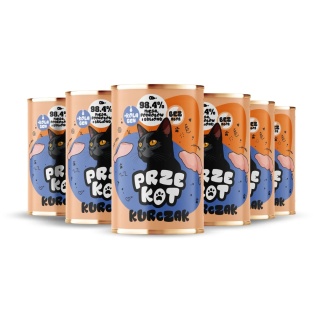 PRZEKOT zestaw 6x400g kurczak - mokra karma dla kota monobiałkowa