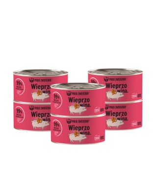 Paka Zwierzaka Wieprzowina zestaw 6x200g - monobiałkowa karma dla kota