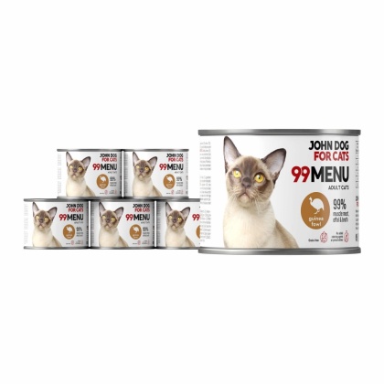 Pakiet 99 MENU John Dog for Cats kurczak i perliczka - karma mokra dla kota 6x200g