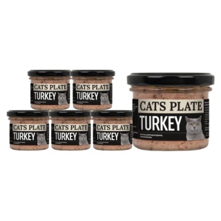 Zestaw Cats Plate Indyk - karma monobiałkowa dla kota 6x100g