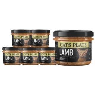 Zestaw Cats Plate Lamb 6x180g - karma dla kota z mięsa jagnięcego