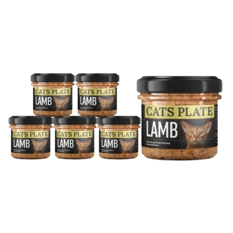 Zestaw Cats Plate Lamb - karma dla kota z mięsa jagnięcego 6x100g