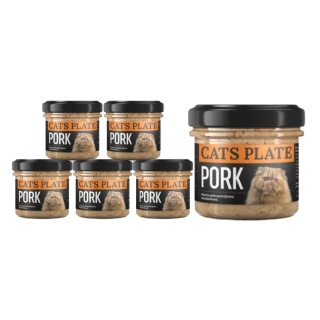 Zestaw Cats Plate Pork - karma dla kota z mięsa wieprzowego 6x100g