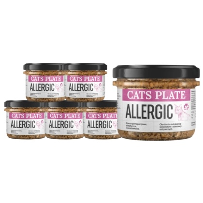 Zestaw Cats Plate Vet Allergic koza - karma dla kotów z alergią pokarmową 6x180g