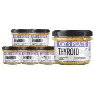 Zestaw Cats Plate Vet Thyroid - specjalistyczna karma dla kotów z nadczynnością tarczycy 6x180g
